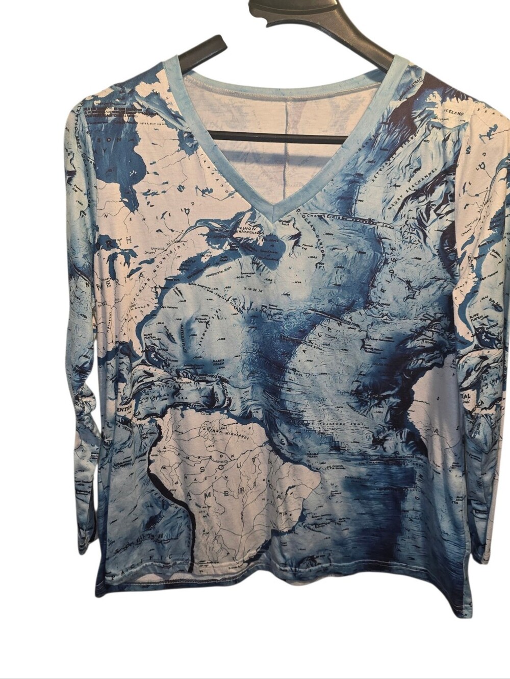 World Map Sz. 2xl Womans Tshirt